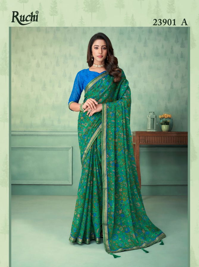 Vaani 23901 By Ruchi Printed Chiffon Sarees Catalog